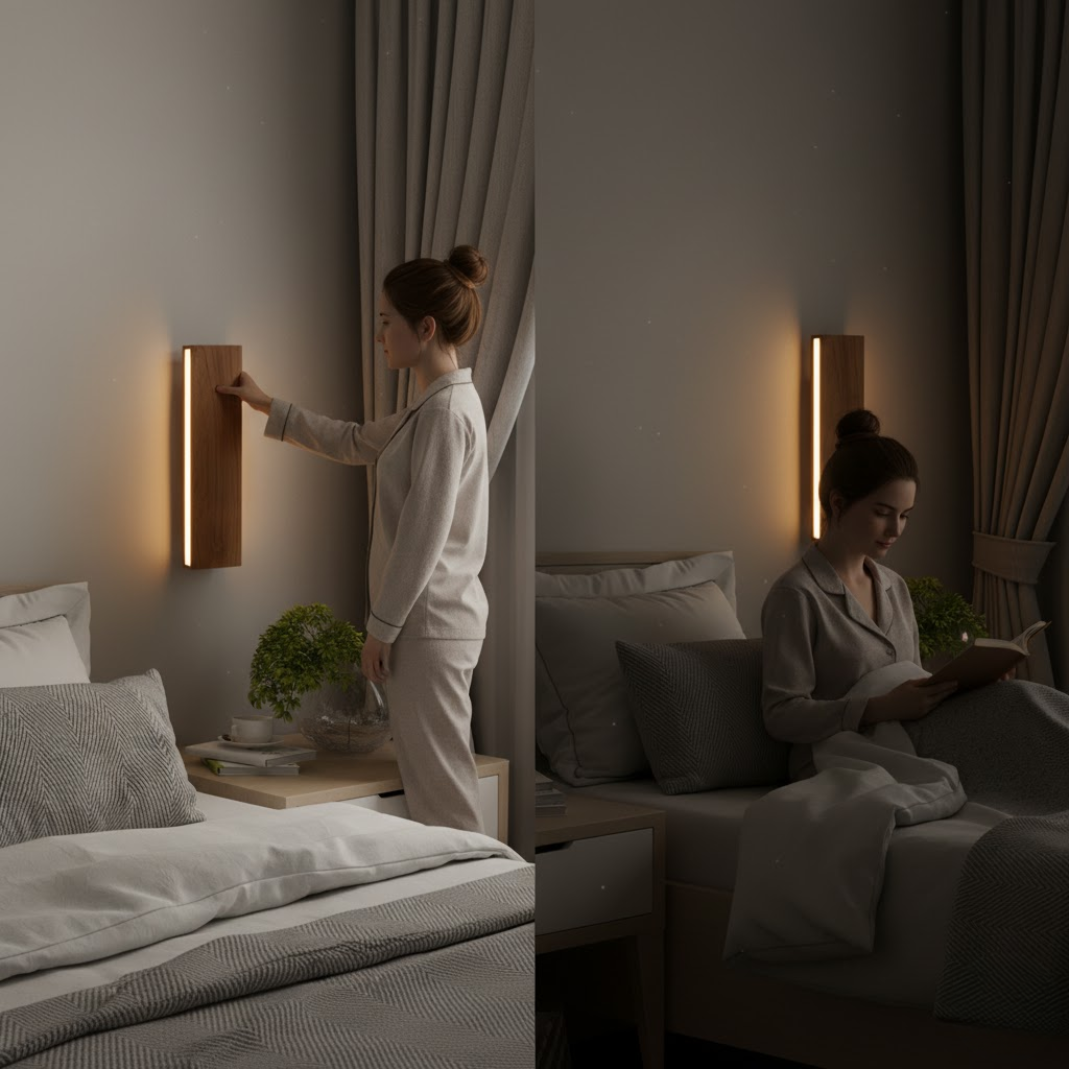 WoodGlow | Wandleuchte – Natürliche warme LED-Beleuchtung