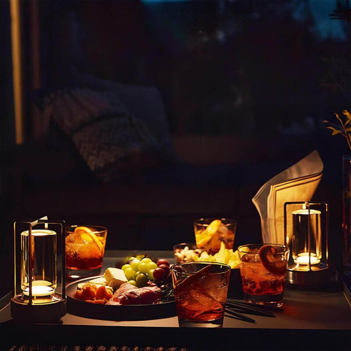 LumiVogue | Kabellose Kristall-Tischlampe – Warmes dimmbares Stimmungslicht