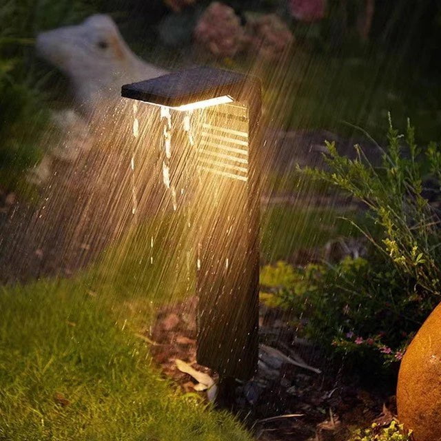 Solar Gartenlampe mit LED – Umweltfreundliche Außenbeleuchtung in Warmweiß, Einfache Installation, IP64 Schutz, 41cm hoch 0