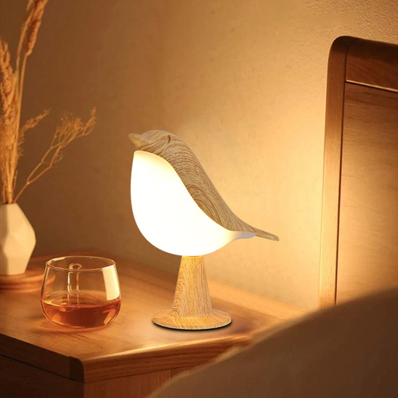 GlowFinch | Nachtlampe – Wiederaufladbares sanftes LED-Vogeldesign