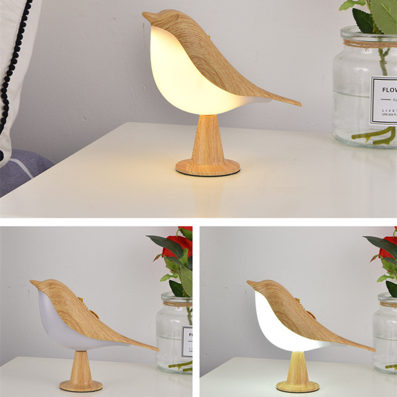 GlowFinch | Nachtlampe – Wiederaufladbares sanftes LED-Vogeldesign